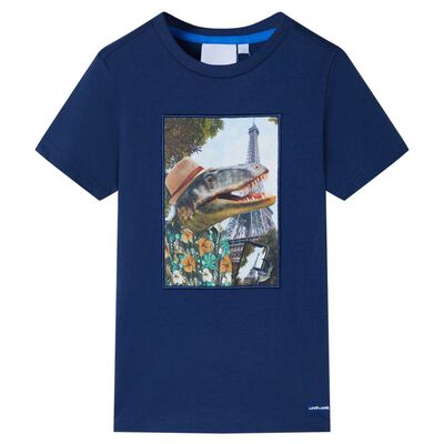 Kinder-T-Shirt Dunkelblau 92