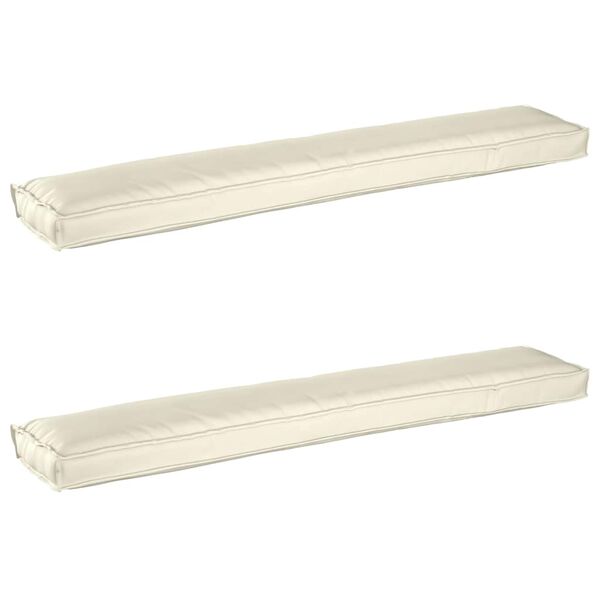 vidaXL Palettenkissenset 2 pcs Creme 200 x 40 x 8 cm Oxford-Gewebe