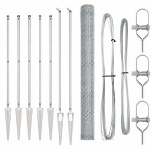 vidaXL Zaunpfosten Silber