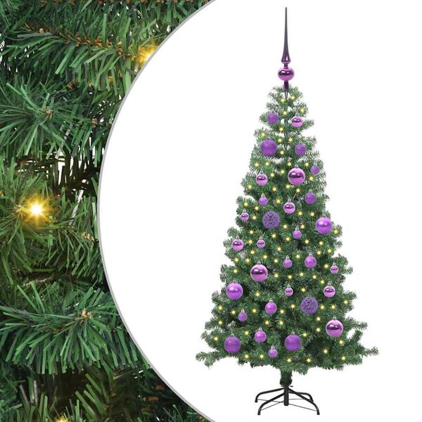 vidaXL Weihnachtsbaum mit 150 LEDs mit St&auml;nder Gr&uuml;n 120 cm PVC