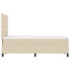 vidaXL Boxspringbett mit Matratze mit LED Creme 120 x 200 cm Stoff