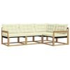 vidaXL Outdoor-Sofagarnitur 4 Stk. Wei&szlig; und Creme