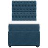 vidaXL Boxspringbett mit Matratze Dunkelblau 90x200 cm Samt