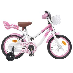 vidaXL Kinderfahrrad 12 Zoll f&uuml;r 2-4 Jahre alt Hellrosa