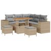 vidaXL Gartensofa-set 8 stk. Beige Poly-Rattan