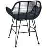 vidaXL Esszimmerstuhl 2 pcs Schwarz 55 x 50 x 74 cm Rattan und Eisen
