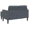 vidaXL 2-Sitzer-Sofa mit Chaiselongue L-Form Dunkelgrau 125 cm Samt