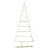 vidaXL Metall Weihnachtsbaum Gold 150 cm Pulverbeschichteter Stahl