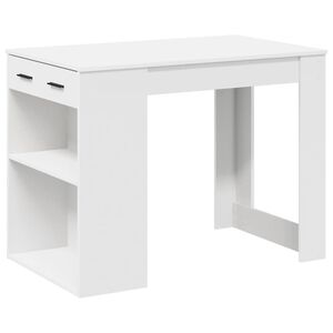 vidaXL Schreibtisch mit Schubladen und Ablage Wei&szlig; 102x62x77,5 cm