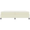 vidaXL Bettrahmen mit Matratze Creme 200 x 200 cm Stoff