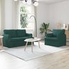 vidaXL Sofa 2 pcs Dunkelgr&uuml;n 144 x 80 x 85 cm Stoff
