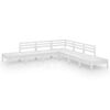 vidaXL 7-tlg. Garten-Lounge-Set Massivholz Kiefer Wei&szlig;