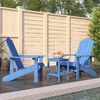 vidaXL Adirondack-Gartenstühle mit Tisch HDPE Aquamarin