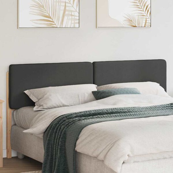 vidaXL Gepolstertes Kopfteil mit Kopfteil Braun und Dunkelgrau 200 cm