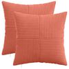 vidaXL Kissenbezug 2 pcs ALMELO Rot-Orange 50 x 50 cm Cord