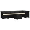 vidaXL 6-Sitzer Garten Sofa mit Kissen Rattan Look PP Anthrazit