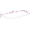 vidaXL Tischplatte 110x60x2,5 cm Baumkante Massivholz Raues Mangoholz