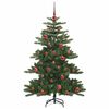 vidaXL K&uuml;nstlicher klappbarer Weihnachtsbaum Gr&uuml;n 150 cm PVC und Stahl