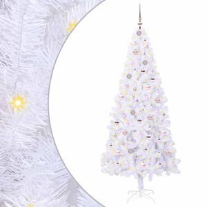vidaXL K&uuml;nstlicher Weihnachtsbaum Wei&szlig; 210 cm PVC und Stahl