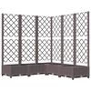 vidaXL Pflanzk&uuml;bel mit Rankgitter Braun 120x120x121,5 cm PP