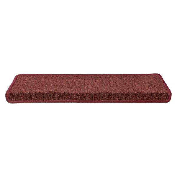vidaXL Stufenmatten 15 Stk. 65x21x4 cm Bordeaux Rechteckiger Rand