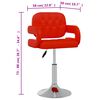 vidaXL Barhocker Rot Kunstleder