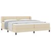 vidaXL Boxspringbett mit Matratze Creme 200 x 200 cm Stoff