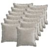 vidaXL Kissenbezug 12 stk. HOUTEN Hellgrau 45 x 45 cm Chenille-Stoff