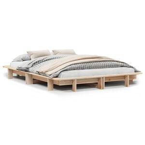 vidaXL Massivholzbett ohne Matratze 120x200 cm Kiefernholz