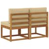vidaXL 2 St&uuml;ck Outdoor Mittelsofa Massivholz Akazie Natur