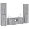 vidaXL Badezimmerm&ouml;bel-Set 5 stk. Grau Sonoma 33 x 34,5 x 160 cm