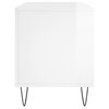 vidaXL Plattenschrank Hochglanz-Weiß 100x38x48 cm Holzwerkstoff