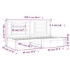 vidaXL Tagesbett ohne Matratze 90x200 cm Massivholz Kiefer