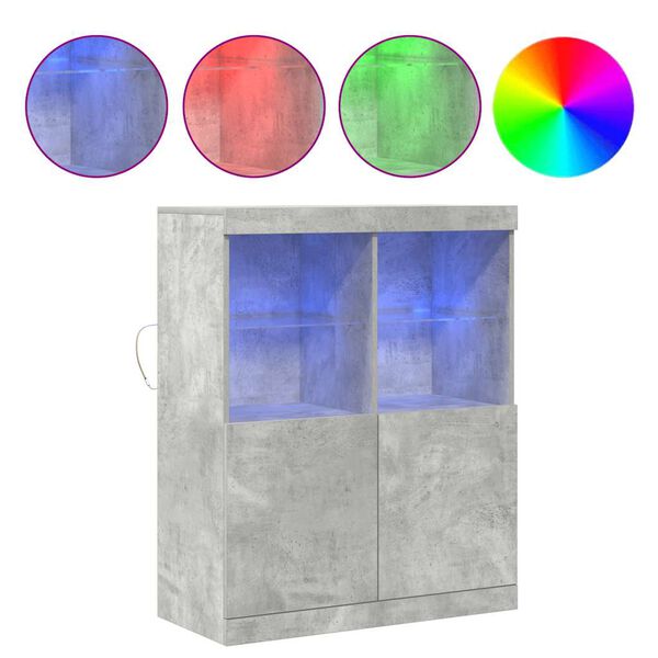 vidaXL Sideboard Betongrau 81x37x100 cm Holzwerkstoff