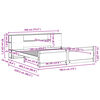 vidaXL Massivholzbett mit Regal ohne Matratze 180x200 cm Kiefer