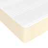 vidaXL Boxspringbett mit Matratze Creme 100x200 cm Kunstleder