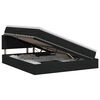vidaXL Aufbewahrungsbett mit Matratze Schwarz 140 x 190 cm Samt