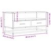 vidaXL TV-Schrank Grau Sonoma 80x34,5x40 cm Holzwerkstoff und Metall