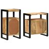 vidaXL Badezimmermöbel Set 2 pcs Braun Massives, grobes Mangoholz