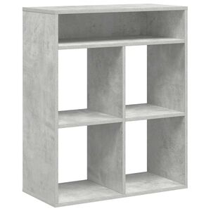 vidaXL B&uuml;cherregal Betongrau 66x31x80 cm Holzwerkstoff