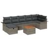 vidaXL Garten-Sofa-Set 8 pcs Grau Poly-Rattan