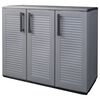 vidaXL Gartenschrank Grau und Schwarz 102x37x84 cm PP