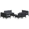 vidaXL 9-tlg. Garten-Lounge-Set mit Anthrazit Kissen Kiefernholz