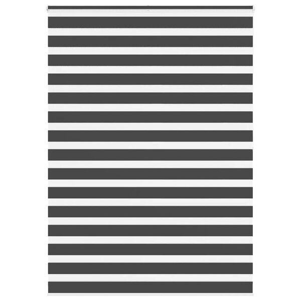 vidaXL Doppelrollo Schwarz 160x200 cm Stoffbreite 155,9 cm Polyester