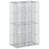 vidaXL Gabionen-Hochbeet 90 x 50 x 150 cm Verzinkter Stahl Silber