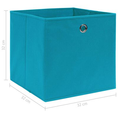 vidaXL Aufbewahrungsboxen 4 Stk. Babyblau 32x32x32 cm Stoff