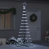 vidaXL LED-Weihnachtsbaum mit 295 LEDs Kaltwei&szlig; 250 cm Metall