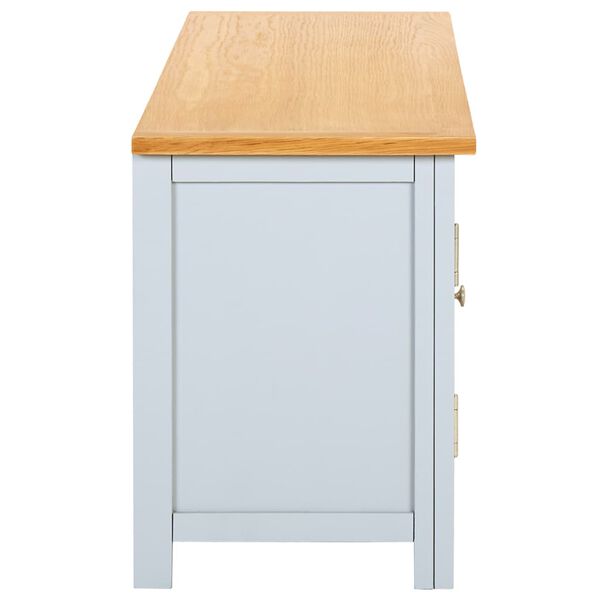 vidaXL TV-Schrank 120x35x48 cm Massivholz Eiche