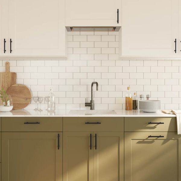 vidaXL Möbelgriffe 20 Stk. Schwarz 96 mm Edelstahl