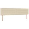vidaXL Boxspringbett mit Matratze Creme 200 x 200 cm Stoff